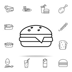 Aufkleber - burger icon. fast food icons universal set for web and mobile