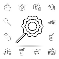 Poster - lollipop icon. Fast food icons universal set for web and mobile