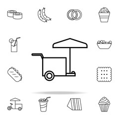 Aufkleber - bench on wheels icon. Fast food icons universal set for web and mobile