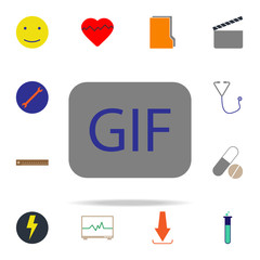 Aufkleber - colored gif button icon. web icons universal set for web and mobile