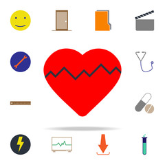 Aufkleber - colored broken heart icon. web icons universal set for web and mobile