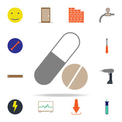 Aufkleber - colored medicine pills icon. web icons universal set for web and mobile