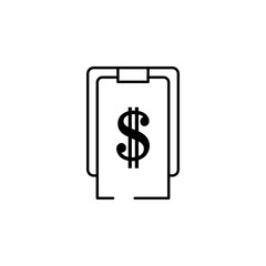 Poster - bill icon. Element of bar for mobile concept and web apps iicon. Thin line icon for website design and development, app development. Premium icon