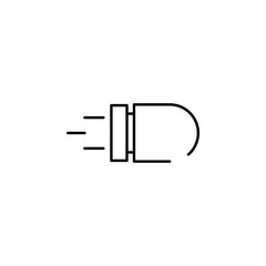 Poster - bullet icon. Element of speed icon for mobile concept and web apps. Thin line bullet icon can be used for web and mobile