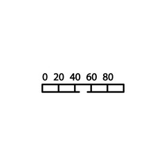 Poster - speedometer in line icon. Element of speed icon for mobile concept and web apps. Thin line speedometer in line icon can be used for web and mobile