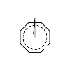 Poster - sundial icon. Element of speed icon for mobile concept and web apps. Thin line sundial icon can be used for web and mobile