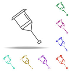 Poster - crutch line icon. Elements of Medicine in multi color style icons. Simple icon for websites, web design, mobile app, info graphics