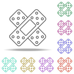Poster - medicine plaster line icon. Elements of Medicine in multi color style icons. Simple icon for websites, web design, mobile app, info graphics