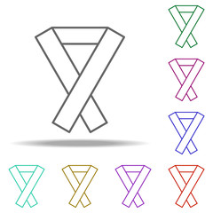 Poster - aids sign line icon. Elements of Medicine in multi color style icons. Simple icon for websites, web design, mobile app, info graphics