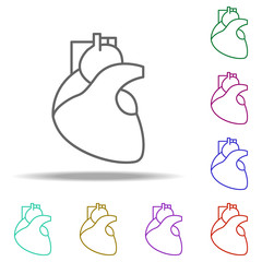 Poster - heart line icon. Elements of Medicine in multi color style icons. Simple icon for websites, web design, mobile app, info graphics