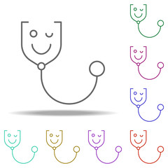 Poster - family doctor sign line icon. Elements of Medicine in multi color style icons. Simple icon for websites, web design, mobile app, info graphics