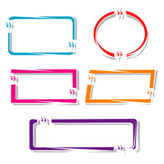Poster - set of text box frame quote element vector