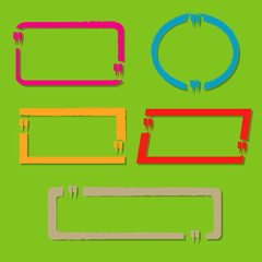 Poster - set of text box frame quote element vector