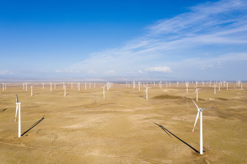 Poster - aerial view of wind farm