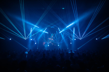 blue laser show concert