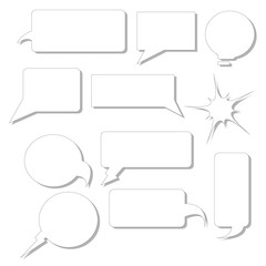 Poster - set of text box frame quote element vector