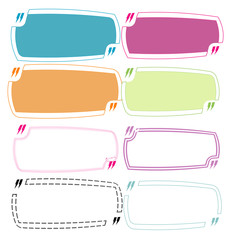 Poster - set of text box frame quote element vector