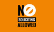 No Soliciting Allowed Sign Vector Illustration