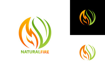 Wall Mural - Nature Fire Logo Template Design Vector, Emblem, Design Concept, Creative Symbol, Icon