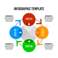 Naklejka na meble Circle with arrow infographic design template.