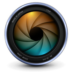 Poster - Camera photo lens with shutter