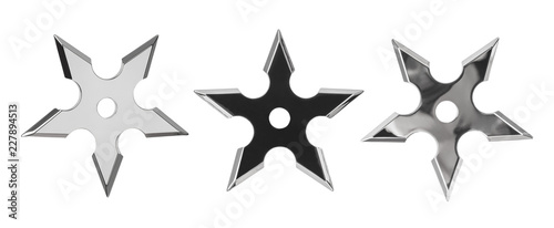 Fotografía Set of ninja star shurikens