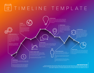 Poster - Infographic timeline report template