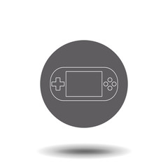 portable play station line icon. Linear style pictogram isolated on white. Symbol, logo illustration. Pixel perfect