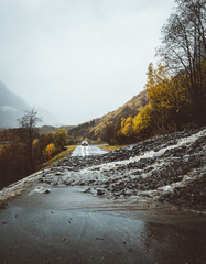 Wall Mural - Mud slide in Geiranger