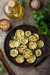 Wall Mural - grilled zucchini on plate