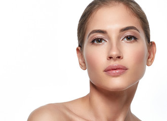 Beautiful woman skin care healthy concept beauty portrait.