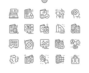 Poster - database well-crafted pixel perfect vector thin line icons 30 2x grid for web graphics and apps. sim