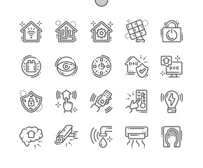 Poster - smart house well-crafted pixel perfect vector thin line icons 30 2x grid for web graphics and apps. 