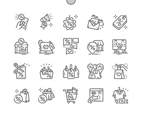 Poster - Sales Well-crafted Pixel Perfect Vector Thin Line Icons 30 2x Grid for Web Graphics and Apps. Simple Minimal Pictogram