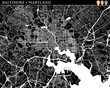 Simple map of Baltimore, Maryland