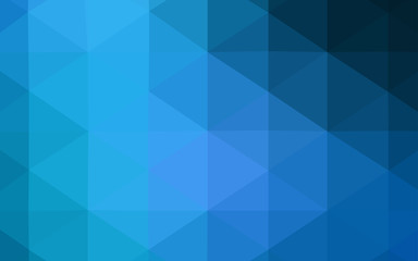 Poster - dark blue vector abstract mosaic background.