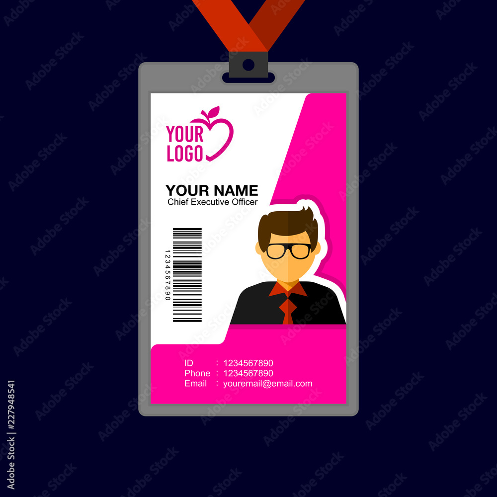 Identity card design template.