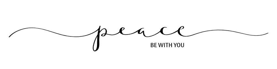 peace be with you brush calligraphy banner