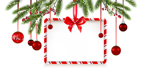 Poster - Ribbon Christmas tree banner