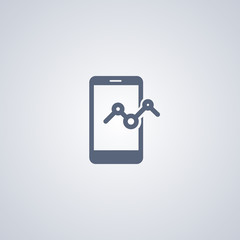 Poster - Mobile social network icon, vector best flat icon
