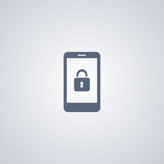 Poster - Smartphone locked, vector best flat icon