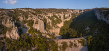 Vela Draga (Vranjska Draga) Is A Canyon In Eastern Istria, Croatia. It Is A Unique Natural Geoheritage Site Due To Its Geological Formations In Shapes Of Various Natural Pillars. 