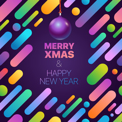 Aufkleber - Happy holidays. New 2019 year greeting card. Vector illustration