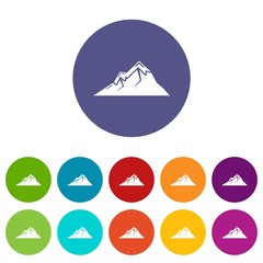 Canvas Print - Mountains icon. Simple illustration of mountains vector icon for web