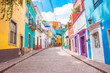 Colorful alleys and streets in Guanajuato city, Mexico 