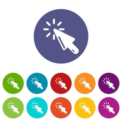 Poster - Cursor click icon. Simple illustration of cursor click vector icon for web