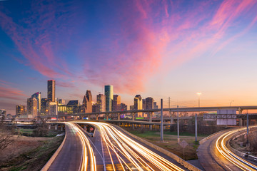Fototapete - Houston, Texas, USA Skyline