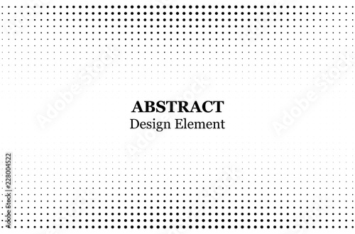 Halftone dotted background horizontally distributed. Halftone effect vector p...
