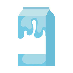 Wall Mural - milk box isolated icon