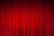 Red curtain with spotlight